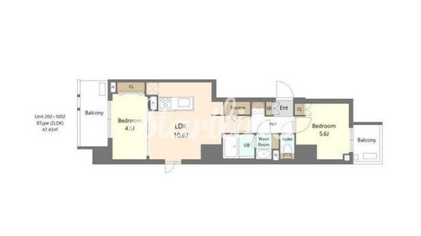 エスレジデンス浅草ディヴァ―スの物件間取画像